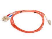 Monoprice Fiber Optic Cable LC SC OM1 Multi Mode Duplex 2 meter 62.5 125 Type Orange