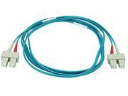 Monoprice 10Gb Fiber Optic Cable SC SC Multi Mode Duplex 2 Meter 50 125 Type Aqua