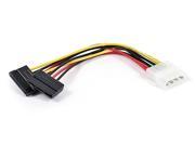 6inch SATA Serial ATA Splitter Power Cable 1 X 5.25 to Two 2 15pin SATA Power Connector