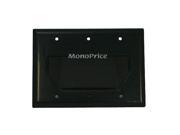 3 Gang Recessed Low Voltage Cable Wall Plate Black