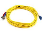 Monoprice Fiber Optic Cable LC ST Single Mode Duplex 10 meter 9 125 Type Yellow