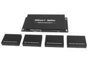 Monoprice HDBaseT™ 1x4 HDMI Splitter and 4 Receivers