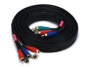 10ft 22AWG 5 RCA Component Video Audio Coaxial Cable RG 59 U Black
