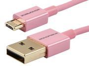 Monoprice Premium USB to Micro USB Charge Sync Cable 0.5ft Pink