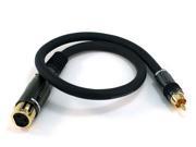 Monoprice 1.5ft Premier Series XLR Female to RCA Male 16AWG Cable Gold Plated