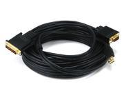 25ft 28AWG VGA USB A Type to M1 D P D Cable Black