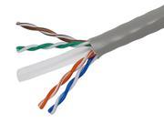 Monoprice 1000FT 23AWG Cat6 500MHz UTP Solid Riser Rated CMR Bulk Ethernet Bare Copper Cable Gray