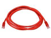 7ft 24AWG Cat6 500MHz Crossover Bare Copper Ethernet Network Cable Red