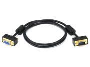 3ft Ultra Slim SVGA Super VGA 30 32AWG M F Monitor Cable w ferrites Gold Plated Connector