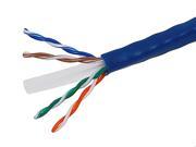 Monoprice 1000FT 23AWG Cat6 500MHz UTP Solid Riser Rated CMR Bulk Ethernet Bare Copper Cable Blue