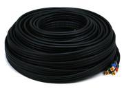 100ft 18AWG CL2 Premium 3 RCA Component Video Coaxial Cable RG 6 U Black