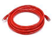 Monoprice 14FT 24AWG Cat6 500MHz Crossover Bare Copper Ethernet Network Cable Red