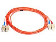 Monoprice Fiber Optic Cable SC SC OM1 Multi Mode Duplex 3 meter 62.5 125 Type Orange