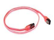 Monoprice 24inch SATA 6Gbps Cable w Locking Latch UV Red