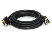 15ft Super VGA HD15 M M CL2 Rated Cable w Stereo Audio and Triple Shielding Gold Plated