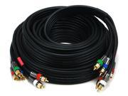25ft 18AWG CL2 Premium 5 RCA Component Video Audio Coaxial Cable RG 6 U Black