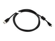6ft USB 2.0 A Male to Mini B 5pin Male 28 24AWG Cable with Ferrite Core