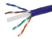 Monoprice 1000FT 23AWG Cat6 500MHz UTP Solid Riser Rated CMR Bulk Ethernet Bare Copper Cable Purple