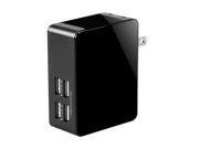 Monoprice Obsidian Series 4 Port USB Wall Charger 5.0A for Apple and Android
