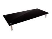 Medium Multimedia Desktop Stand, Black Glass