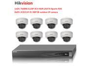 Hikvision 8 ch NVR DS 7608NI E2 8P 8POE and 8pcs hikvision 3MP IP camera DS 2CD2132F IS IR 30m audio alarm surveillance CCTV security kits