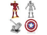Metal Earth 3D Model Kits Marvel Avengers SET 4 = Iron Man War Machine Captain America s Shield Thor s Hammer