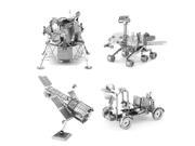Metal Earth Model Kits SET of 4 Hubble Telescope Apollo Lunar Rover Apollo Lunar Module Mars Rover