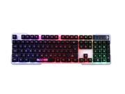 SADES QingYu USB Gaming Keyboard 104 Keys 7 Switchable Backlight Colors White