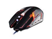 Funtech 4000DPI Wired Gaming Mouse 6 Buttons 500Hz Adjustable LED Optical Professional Gamer Mouse USB Computer Mice For PC Laptop V8