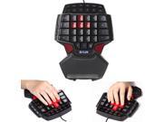Funtech T9 Professional Gaming Keyboard LED Backlight Double Space Key Bar CF CS USB Wired Mini Portable Game Key Board