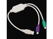 Funtech High QualityCable Adapter Converter Use USB Male to PS2 Female For Keyboard Mouse