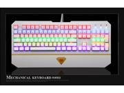 Funtech K300 Backlight Mechanical Gaming Keyboard Computer 104 Keys Blue Switches Wired USB Game Computer Keyboard for Gamer