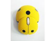 Animal ladybug style 2.4G wireless mouse mini portable with crystal giftbox 3 colors for laptop computer