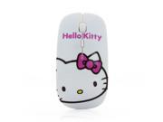 Mini Cute Slim Brand Hello Kitty Mice White Color USB Optical 2.4Ghz Wireless Mouse Mice For Computer PC Gift