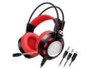 K6 Headset Stereo Over Ear Gaming Headphones with Microphone LED Lighting for Pc