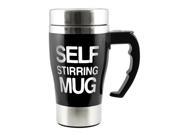 Stylish 350ml HOT Stainless Plain Lazy Self Stirring Mug Auto Mixing Tea Coffee Cup Office Home Xmas Gift