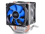 DEEPCOOL CPU cooler 2pcs 8025 fan double heatpipe radiator for Intel LGA 775 115x AMD 754 940 AM2 AM3 FM1 FM2 cooling