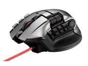 Gaming mouse wired 19 button double wheel 2PC simultaneous operation 6400dpi black