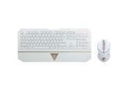 White and Gold High End Keyboard Mouse with Top Professional Gaming Chips 2.4GHZ Wireless Technology Multimedia and Cool Glare Mode