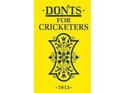 Don ts for Cricketers Hardcover