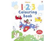 123 Colouring Book with Stickers Usborne First Colouring Books Paperback