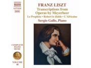Franz Liszt Transcriptions from Operas by Meyerbeer
