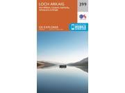 OS Explorer Map 399 Loch Arkaig Fort William and Corpach Map
