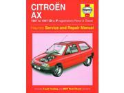Citroen AX 1987 97 Service and Repair Manual Haynes Service and Repair Manuals Hardcover