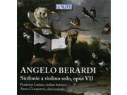 Angelo Berardi Sinfonie for Violin Book I Opus VII