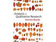 Analysis in Qualitative Research Paperback