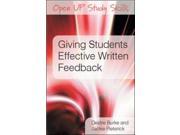 Giving Students Effective Written Feedback Open Up Study Skills Paperback