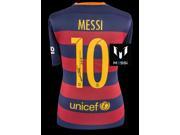 LIONEL MESSI Signed 2015 16 FC Barcelona Home Shirt Jersey ICONS.