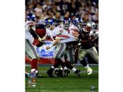 ELI MANNING Signed Super Bowl XLII Escaping Tackle Vertical 16x20 Photo STEINER