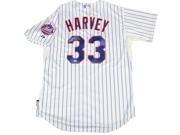 MATT HARVEY SIGNED METS MAJESTIC AUTHENTIC PINSTRIPE JERSEY WITH METS LOGO PATCH STEINER